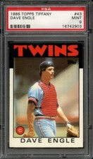1986 TOPPS TIFFANY 43 DAVE ENGLE PSA MINT 9 Population 1 Highest Graded 