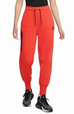 Womens Nike Tech Fleece Jogging Pants With Zip Up Sides Red Size S 193148885094 | eBay
