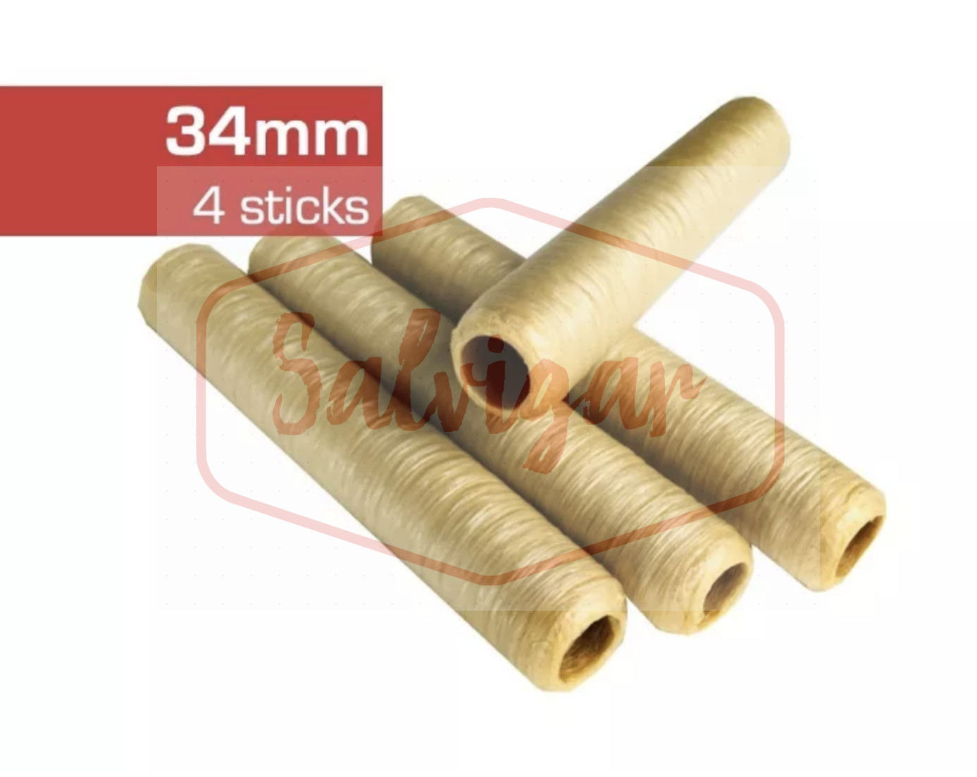 Collagen Casings Dry 34mm / 50ft for stuffing 88 Lb 360 sausages 4 sticks