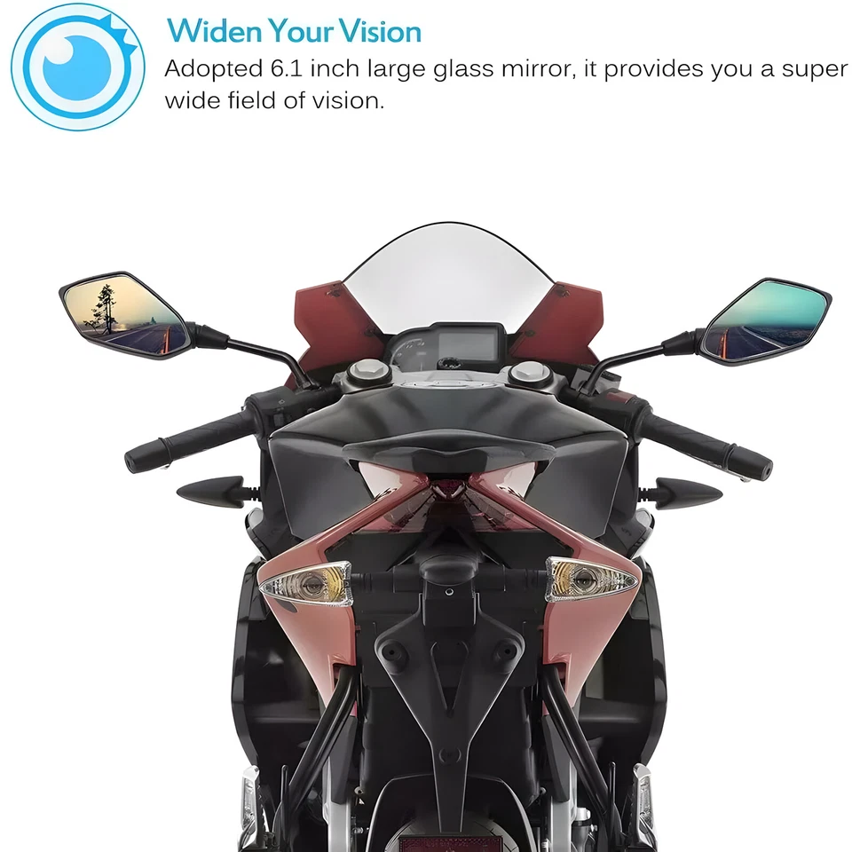 For Suzuki DRZ400 DRZ400S DRZ400SM DR350 DR200S Motorcycle Rearview Side Mirrors Foto 3 de 4