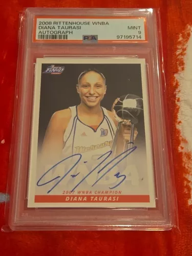 2008 Diana Taurasi Rittenhouse On Card Auto WNBA Champion PSA 9