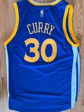 Adidas Golden State Warriors Stephen Curry #30 NBA Jersey Blue Mens Size Medium