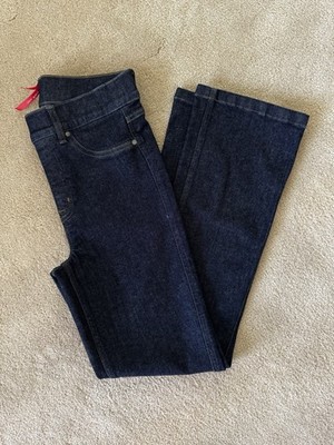 Spanx Women s Jeans Pull-on Medium Tall Raw Indigo Stretch Denim