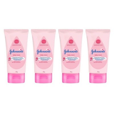 4x Johnson's Baby Cream Face & Body Moisturizing Smooth Skin Nourish Johnson 50g