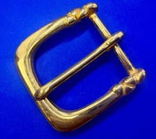 Retro D Shaped Single Prong Replacement Vintage Solid Brass Belt Buckle