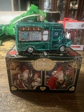 Old World Christmas Food Truck VAN Glass Christmas Ornament Hand Crafted