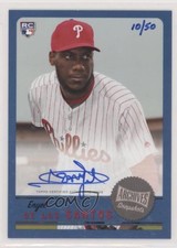 2019 Topps Archives Snapshots Auto Blue 10/50 Enyel de los Santos #AS-DP 3l1