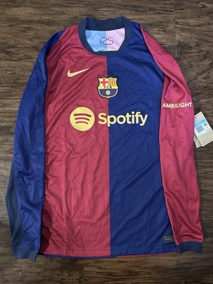 NWT Authentic Nike Barcelona 2024/25 Home Soccer Jersey Long