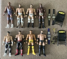 WWE Mattel Basic NXT Lot Of 8 Figures Plus Accessories TJ Perkins Garza Apollo