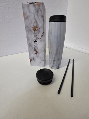 IRONFLASK Calacatta Marble 28oz Insulated Stainless Tumbler Twist Lid 2 Straws