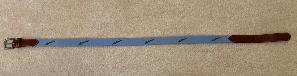 ~Fishers Island~Cinturón de golf bordado~Azul claro~Top 100~Solo para miembros~Talla 40 Foto 2 de 4