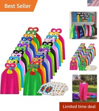 24-Piece Superhero Cape  Mask Set for Kids - Perfect Dress Up Collection 