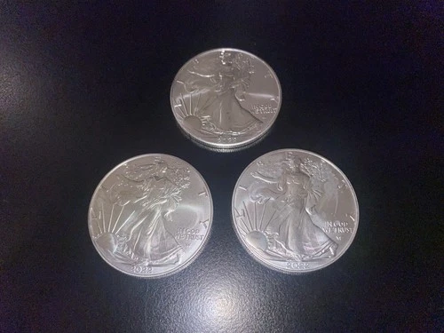 Lot of 3 - American Silver Eagle $1 Coin 1 oz .999 Fine Silver 2022 Year