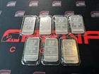 (7) Bar Lot Vintage 1 Troy Oz .999 Fine Silver National Refiners 7oz
