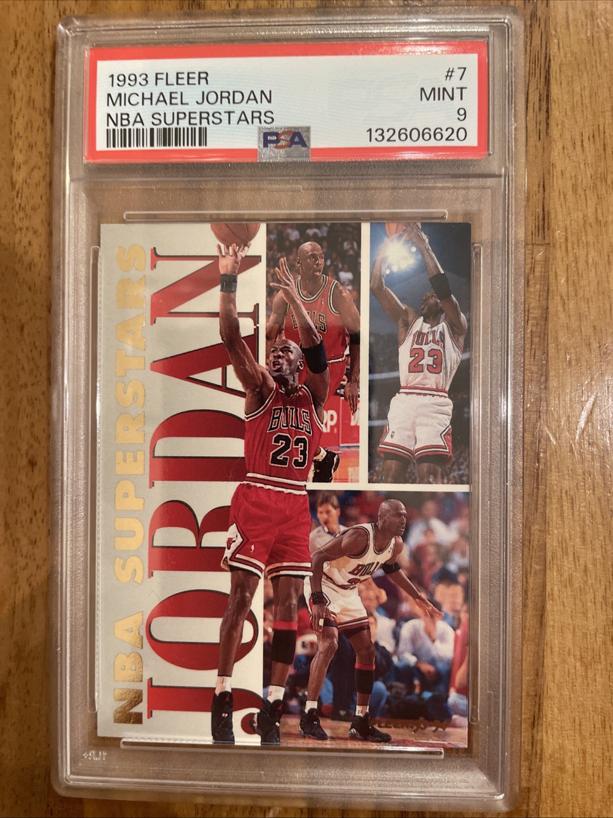 1993 Fleer NBA Superstars Basketball #7 Michael Jordan NBA Superstars PSA 9