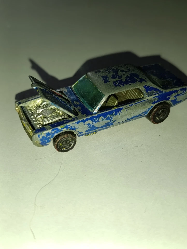 Hot Wheels Redline Custom Cougar 1967 Blue HK Dark Interior - Image 3 of 4