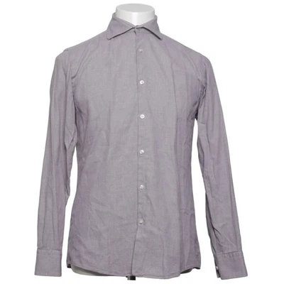 Hugo Boss, chemise, taille : 38, marron/bleu, coton, imprimé, homme #rkk - Photo 1/4
