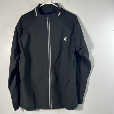 Kewlioo Mens Sauna Jacket Black Full Zip Heat Trapping Sweat Workout Top 2XL New