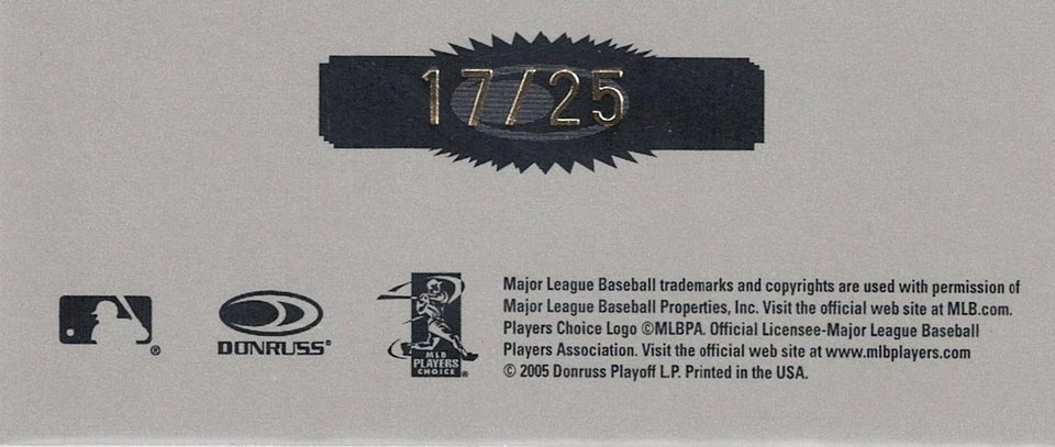 2005 Donruss Studio портреты #SP-85 Алекс Родригес #17/25 - New York Yankees - Изображение 3 из 3