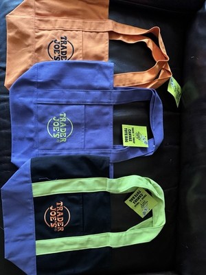 Trader Joe's Halloween Mini Canvas Tote Bags 2025 LIMITED EDITION NWT LOT OF 3 