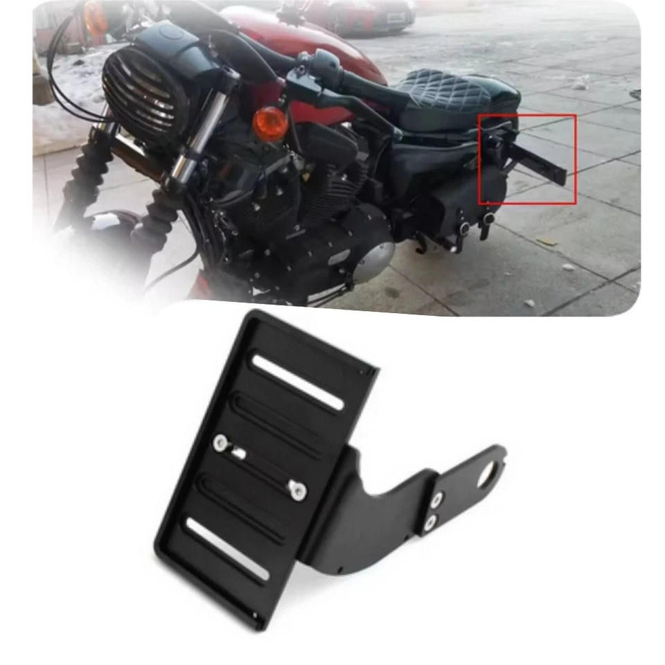 Soporte de reubicación de montaje lateral para Harley Sportster 1200 883 Foto 4 de 4