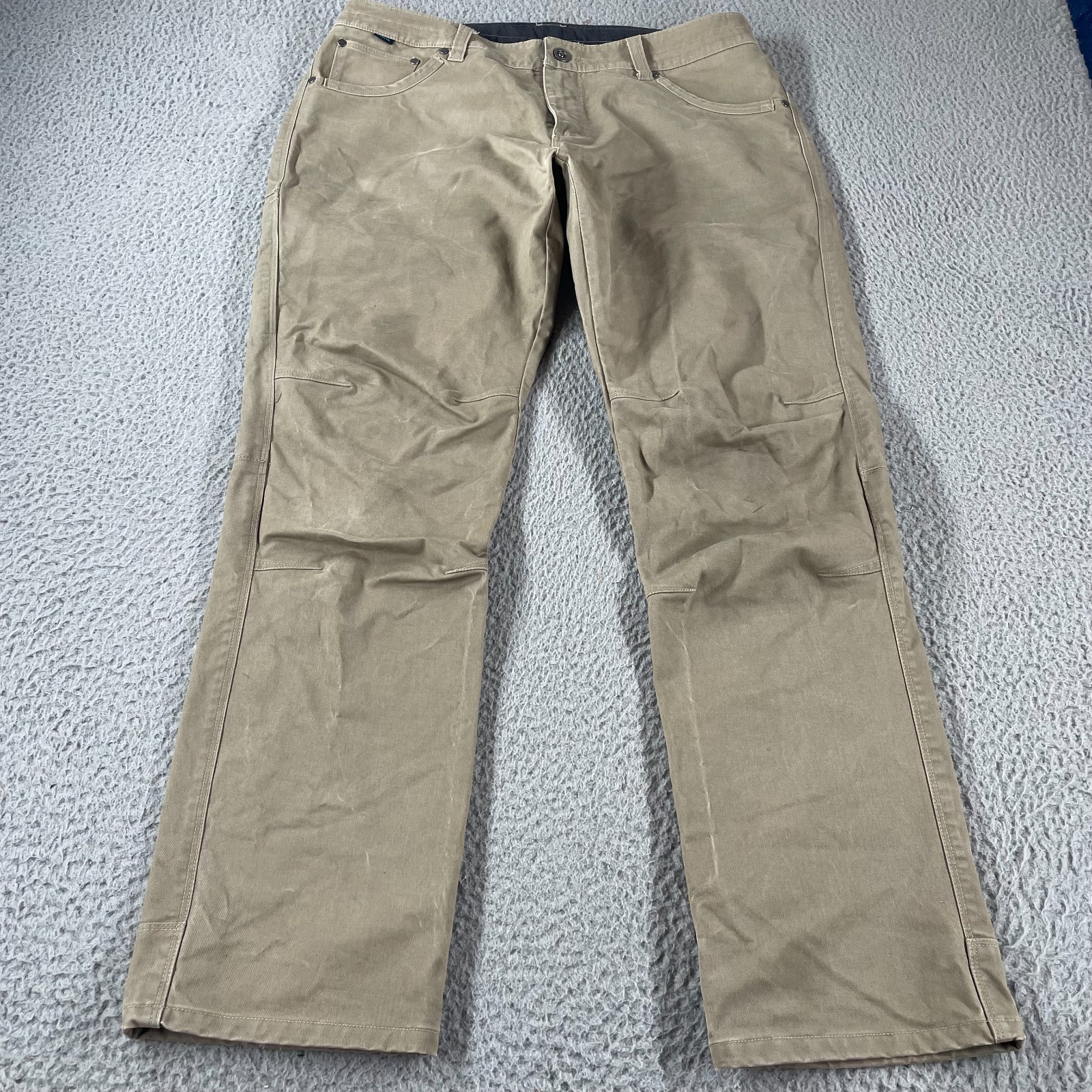 Kuhl Free Rydr Mens 36x32 Beige Tapered Outdoor Pants with Articulated Knees 5015
