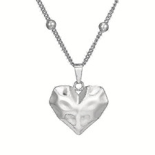 Heart Shape Pendant Necklace in Solid Color 304 Stainless Steel christmas...