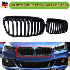 K�HLERGRILL NIEREN EINZELSTEG GRILL F�R BMW 2ER F45 F46 2014-2018 GLANZ SCHWARZ