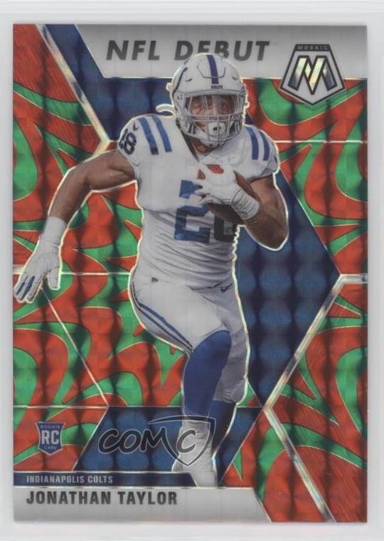 2020 Panini Mosaic NFL Debut Reactive Green Prizm Jonathan Taylor #276 q4j