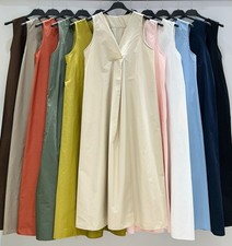 Women s Summwr Sleevelss Maxi Dress Cotton Blend Casual Beachwear Multiple Color