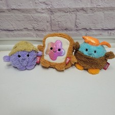 Lot of 3 Plush Breakfast Bum Bumz Melissa Muffin Timothy Toast Coffee Pot Colton