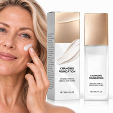 Color Changing Foundation for Mature Skin Shade-Adapting Skin Tint Waterproof