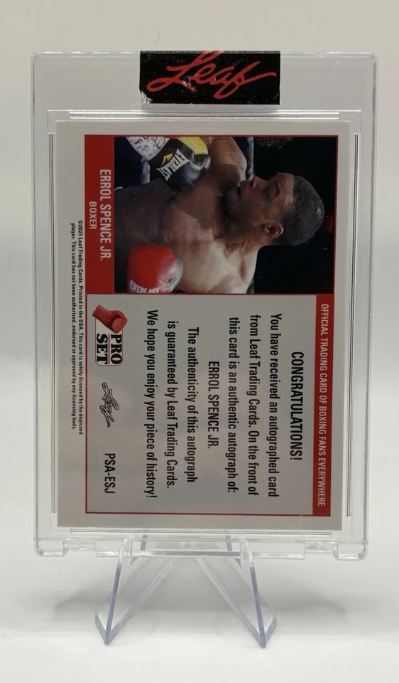 2021 Leaf Pro Set Errol Spence Jr. Auto - Boxer #PSA-ESJ - Image 2 of 2