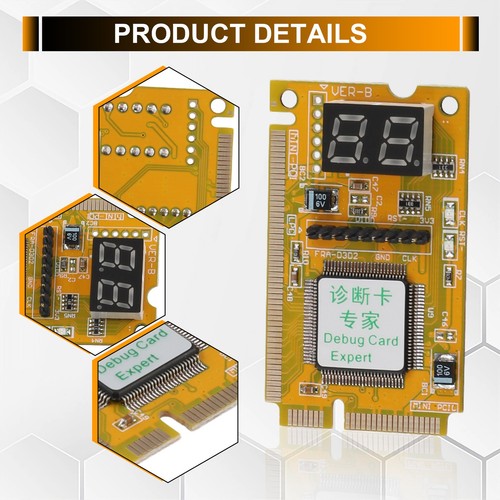 Carte de diagnostic pour ordinateur portable 2 chiffres PCI/PCI-E LPC POST analyseur testeur K8E67868 - Photo 2/7