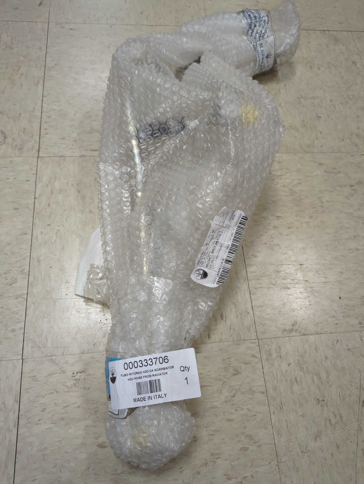 OEM Maserati H2O Hose from Radiator, 333706