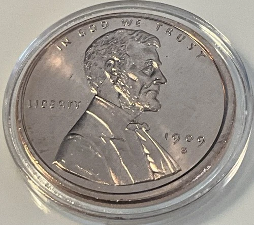 1 OZ 1909-S VDB Lincoln Wheat Cent Round .999 Copper (BU) (NEL1166).