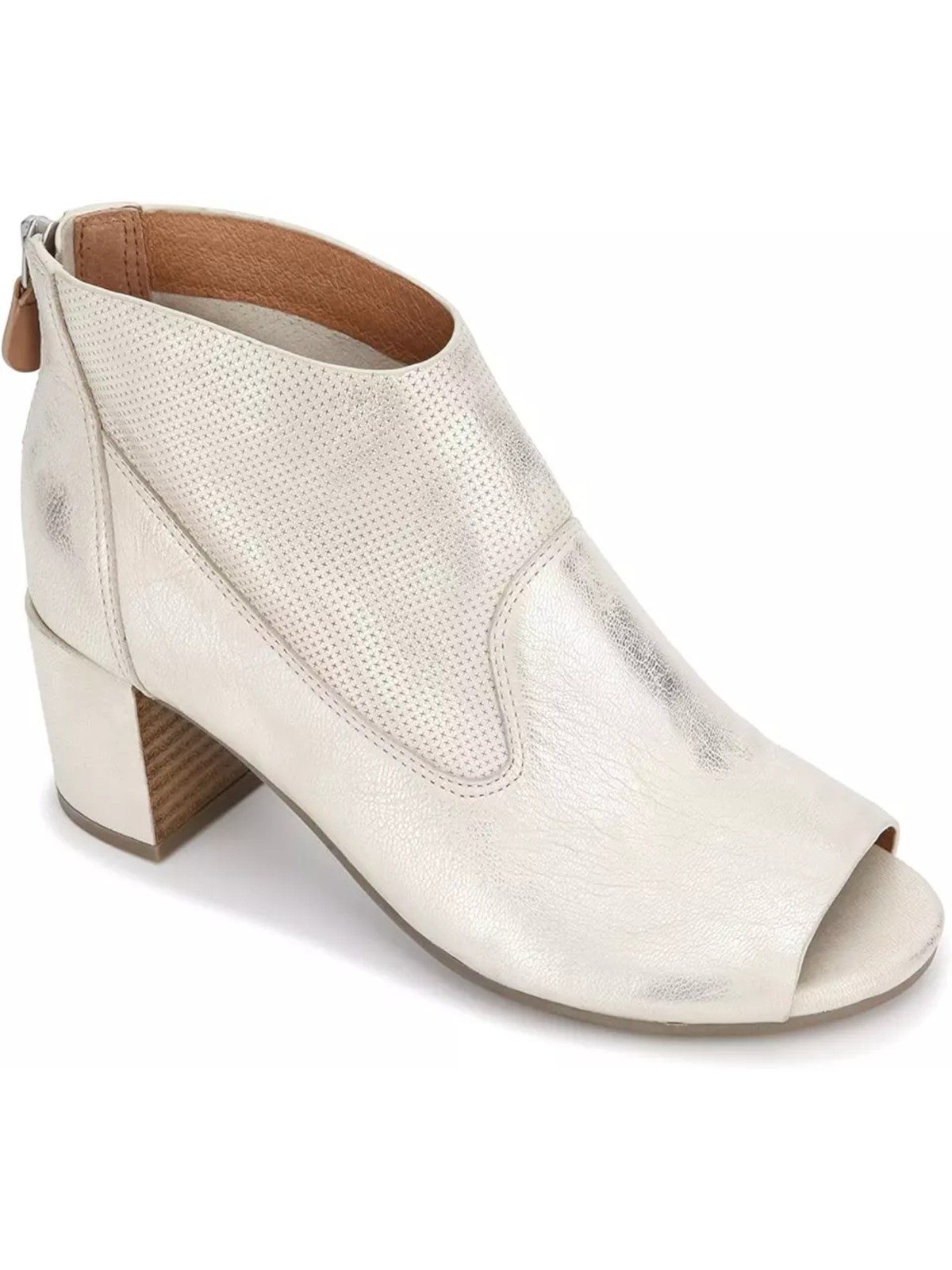 GENTLE SOULS KENNETH COLE Womens Gold Charlene Block Heel Leather Booties 95 15590₽