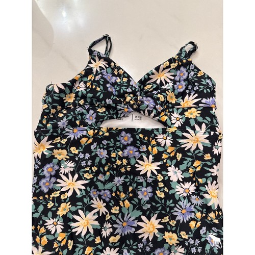 ABERCROMBIE KIDS Girls Floral twist front One Piece Swimsuit, Size 15/16 - Picture 2 of 8