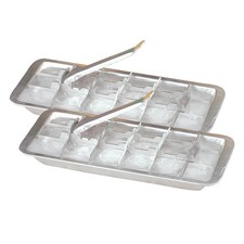 Vintage Kitchen Aluminum Metal Ice Cube Trays...