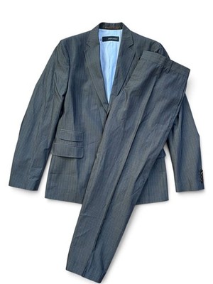 Men s Dsquared2 Grey Pinstripe Suit 52 IT (42R) Wool Blend 2 Piece made in Italy