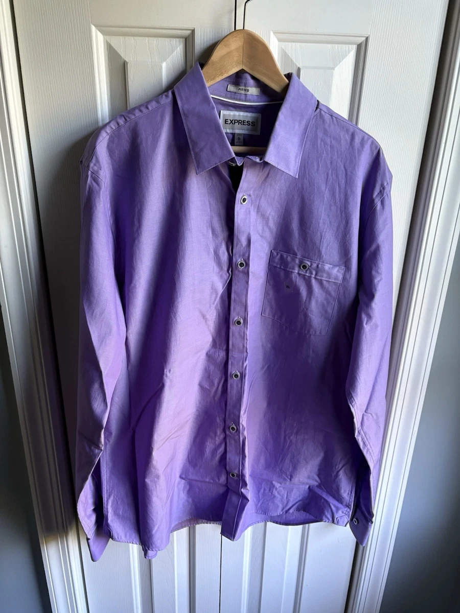 express purple dress shirt Men's Purple 1MX Shirts: Wrinkle-Resistant Button-Down Shirts