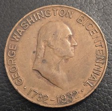 Washington  Bicentennial Medal - Gustavus Adolphus Tricentennial Baker-936, R-6