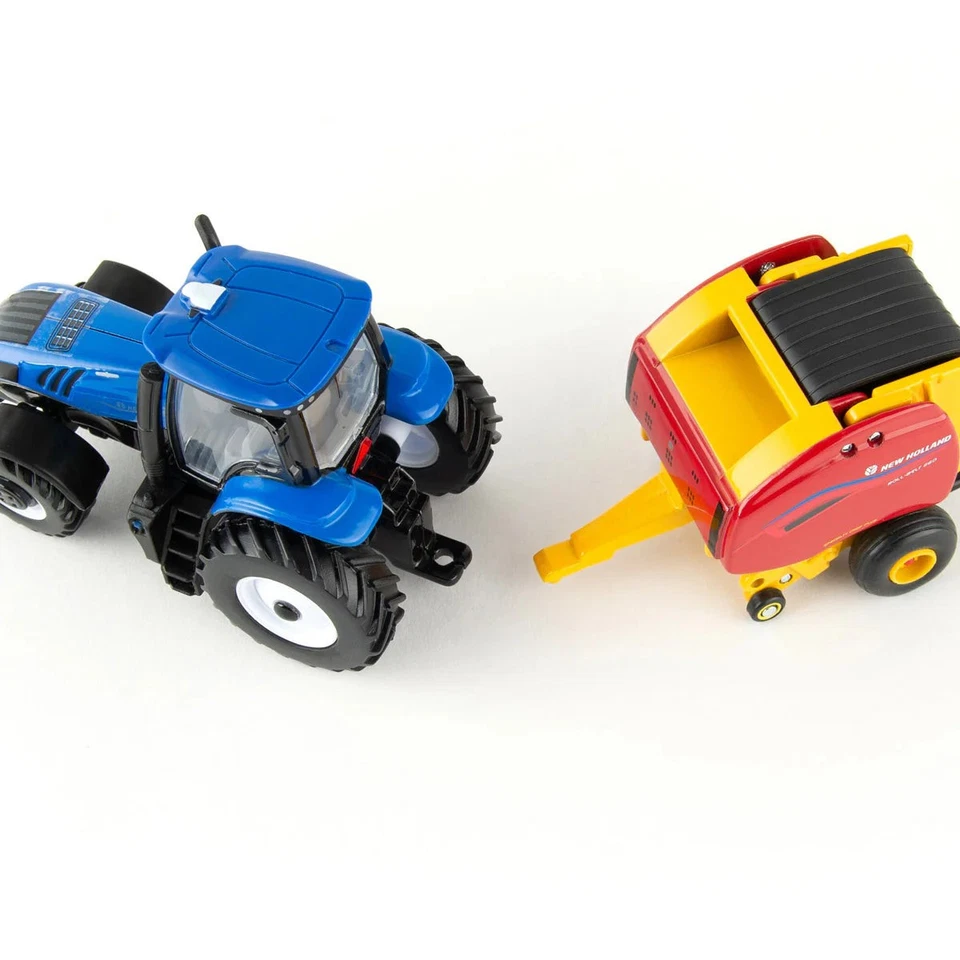 New Holland Tractor Blue Haying Set 1:64 Scale Diecast Model by ERTL ERT13993 - Image 4 of 4