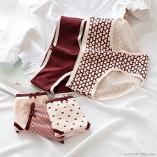 Cartoon Brief Panties Mid Waist Seamless Breathable Underwear Women Everyday