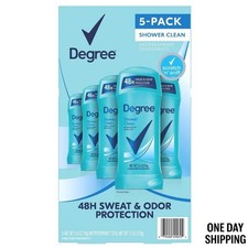Degree Antiperspirant Deodorant, Shower Clean, 2.6 oz., 5 pk.
