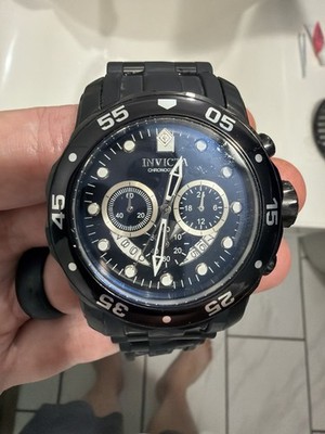 Invicta Pro Diver Men s 48mm Quartz Chronograph Black Rubber Strap