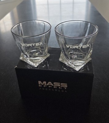 Mass Effect Andromeda Vortex Low Ball  Whiskey  Glass 2017 Never Used In Box 