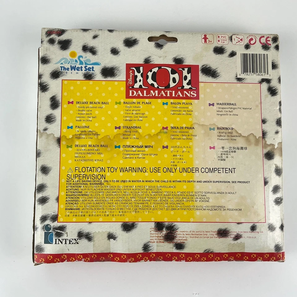 Vintage Intex 101 Dalmatians Disney 36” Beach Ball Inflatable Pool Toy Wet Set - Image 2 of 4
