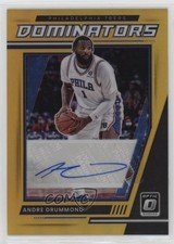 2021 Donruss Optic Dominators Signatures Gold Prizm /10 Andre Drummond Auto 0u9t