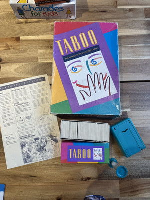 Vintage Original Milton Bradley TABOO Spiel 1989 - The Game Of Unspeakable Fun!